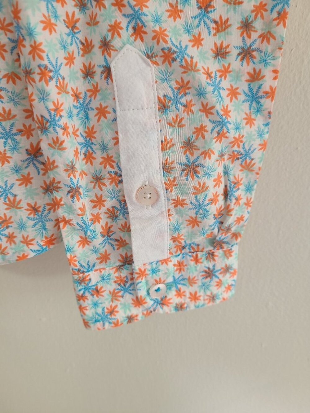 Saint James button-down Shirt White floral Women's size US 8 Cotton - Picture 9 of 10